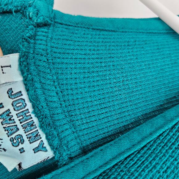 Johnny Was Maxi Dress Green Lagenlook Art to Wear Rare Y2k Drop Waist Size L - Picture 6 of 8